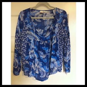 Blue Floral Top